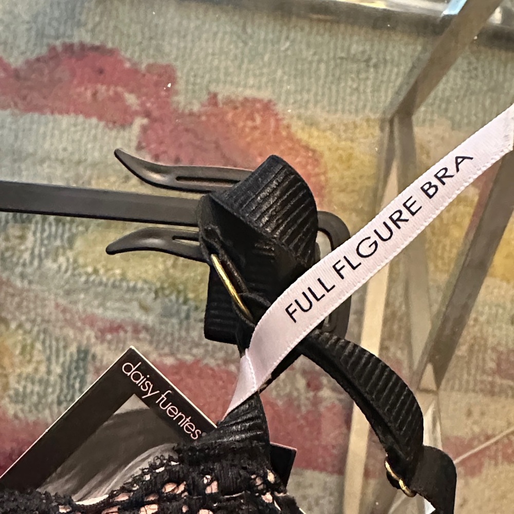Daisy Fuentes Black and Pink Lace Bra - Picture 3 of 5